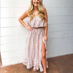 Striped Woven Layered Set